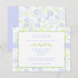 Vergeet Mij Niet ~ Tuin baby shower Kaart