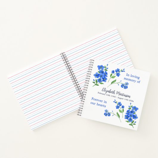 Vergeet mij niet Uitvaartmonument Gastenboek Notitieboek (Binnen)