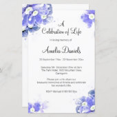 Vergeet-mij-niet Viering van het leven (Voorkant / Achterkant)