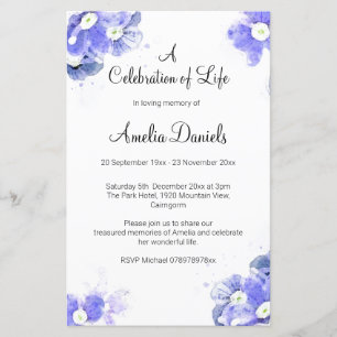 Vergeet-mij-niet Viering van het leven