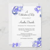 Vergeet-mij-niet Viering van het leven Aankondiging (Voorkant)