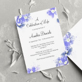 Vergeet-mij-niet Viering van het leven Aankondiging