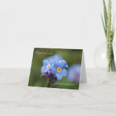 "Vergeet-mij-niet... voor altijd en altijd." Notitiekaartje (Voorkant)