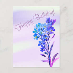 Vergeet-mij-nietje ansichtkaart briefkaart