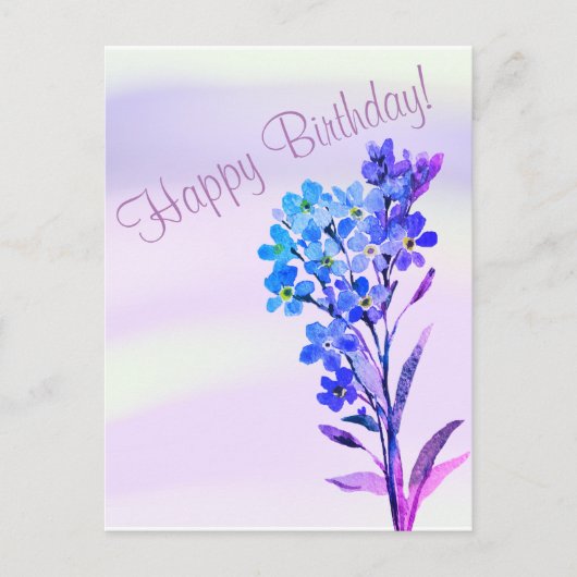 Vergeet-mij-nietje ansichtkaart briefkaart (Voorkant)