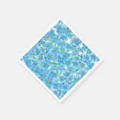 Vergeet-mij-nietje aquarel servet (Hoek)