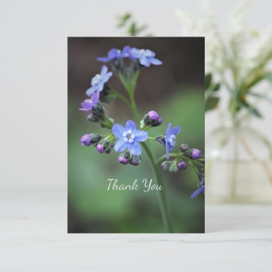 Vergeet-mij-nietje   bedankkaart (Staand voorkant)