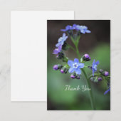 Vergeet-mij-nietje   bedankkaart (Voorkant / Achterkant)