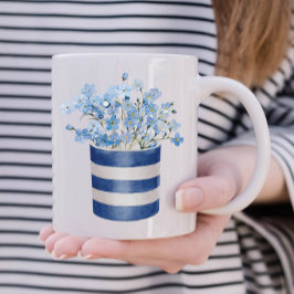 Vergeet-mij-nietje Bloem Liefhebber Keramiek Koffiemok