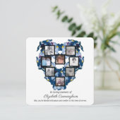 Vergeet-mij-nietje bloemhart ontwerp 8 foto's coll (Staand voorkant)