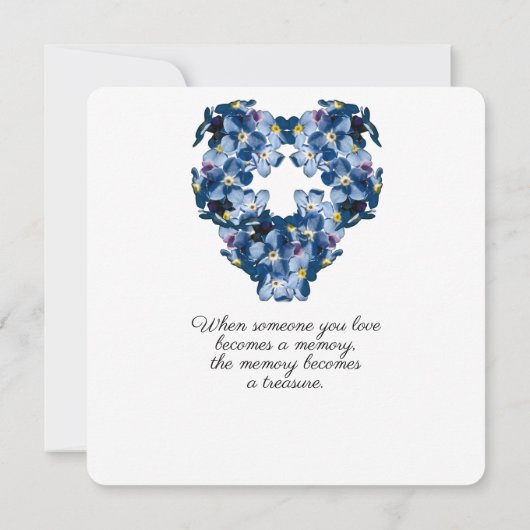 Vergeet-mij-nietje bloemhart ontwerp 8 foto's coll (Achterkant)