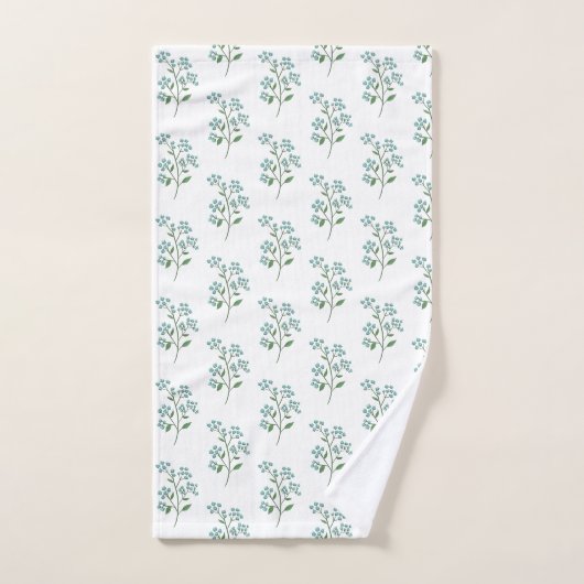 Vergeet-mij-nietje bloemige preppy studentenhuis o bad handdoek (Handdoek)