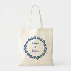 Vergeet-mij-nietje bruiloft welkomstas, hotel welk tote bag
