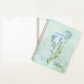 Vergeet-mij-nietje op maat gemaakte waterverf tuin planner (Display)