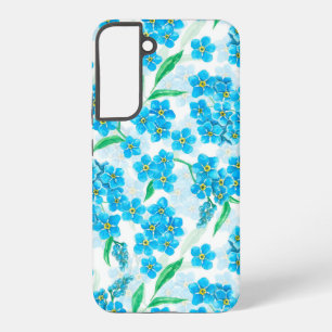 Vergeet-mij-nietje waterverf bloemen samsung galaxy hoesje