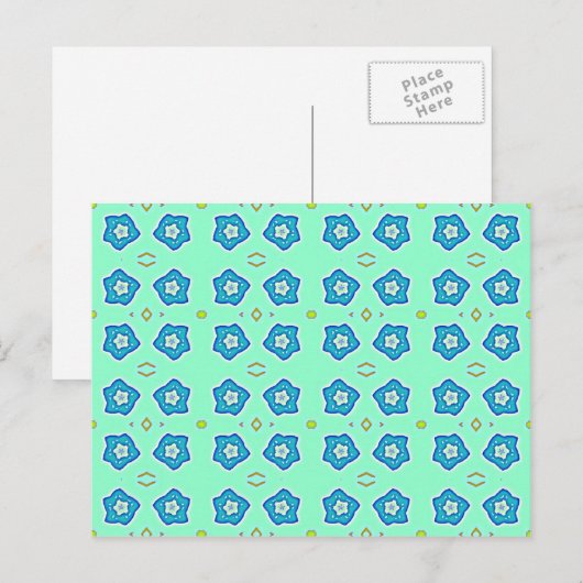 vergeet-mij-nietjes briefkaart (Voorkant / Achterkant)