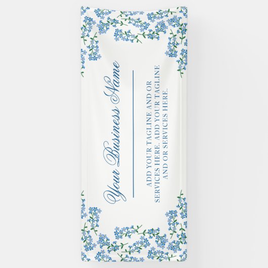  vergeet-mij-nietjes spandoek (Verticaal)