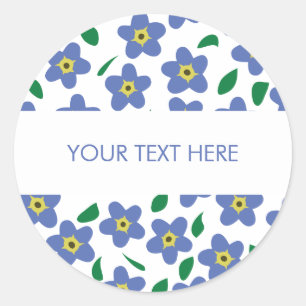 Vergeet-mij-nietstickers, ronde labels