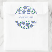 Vergeet-mij-nietstickers, ronde labels (Tas)