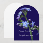 vergeet-mij-nietuitnodiging kaart (Voorkant / Achterkant)