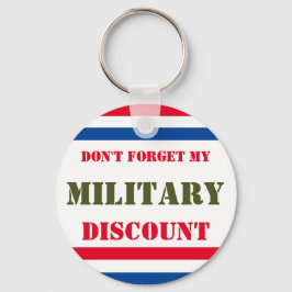 VERGEET MIJN MILITAIRE KORTING NIET SLEUTELHANGER