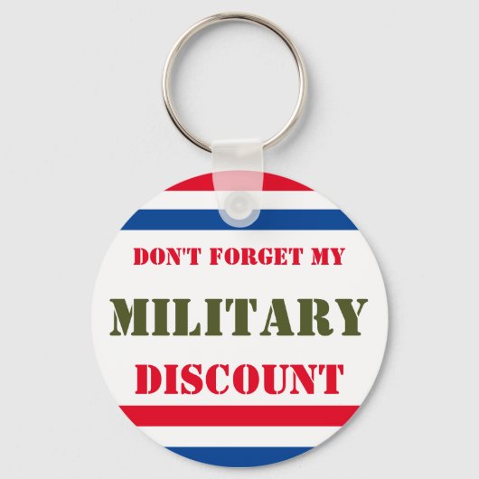 VERGEET MIJN MILITAIRE KORTING NIET SLEUTELHANGER (Voorkant)