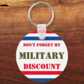 VERGEET MIJN MILITAIRE KORTING NIET SLEUTELHANGER (Voorkant)