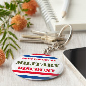 VERGEET MIJN MILITAIRE KORTING NIET SLEUTELHANGER (Zijkant)