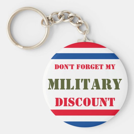 VERGEET MIJN MILITAIRE KORTING NIET SLEUTELHANGER (Voorkant)