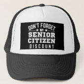 Vergeet mijn Senior Citizen Korting niet Trucker Pet (Voorkant)