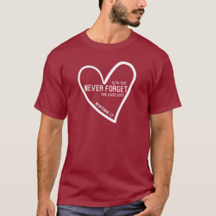 Vergeet Newtown CT nooit T-shirt