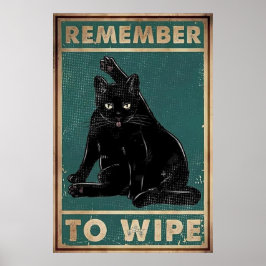 Vergeet niet af te vegen - Black Cat Metal, Cat Lo Poster