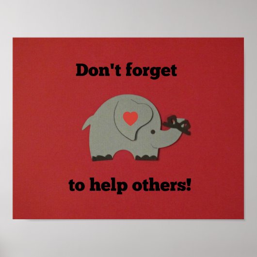 Vergeet niet anderen te helpen! poster (Voorkant)