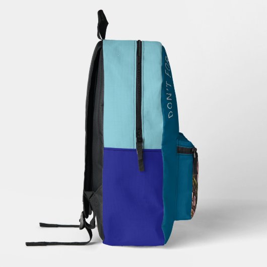 Vergeet niet.. bedrukte rugzak (Links)