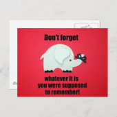 Vergeet niet... briefkaart (Voorkant / Achterkant)