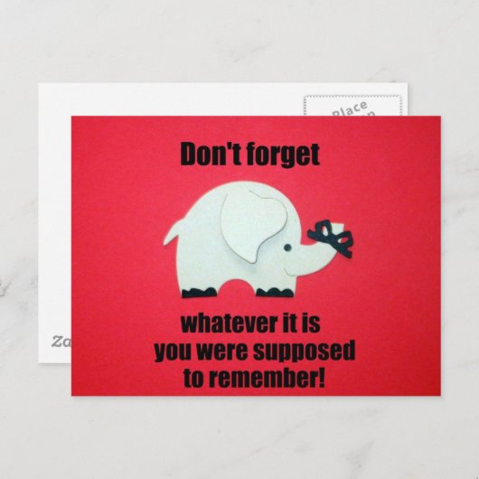 Vergeet niet... briefkaart (Voorkant / Achterkant)