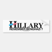 Vergeet niet dat Benghazi - Anti-Hillary -.png Bumpersticker (Voorkant)