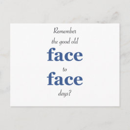 Vergeet niet dat het goede oude gezicht op het gez briefkaart