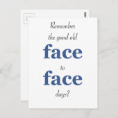 Vergeet niet dat het goede oude gezicht op het gez briefkaart (Voorkant / Achterkant)