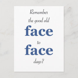 Vergeet niet dat het goede oude gezicht op het gez briefkaart