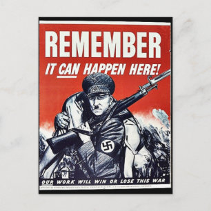 Vergeet niet dat het hier kan gebeuren briefkaart