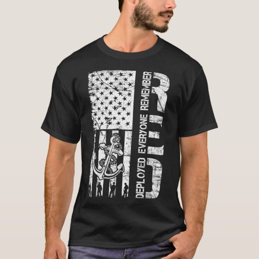 Vergeet niet dat iedereen vrijdagavond een marines t-shirt (Voorkant)