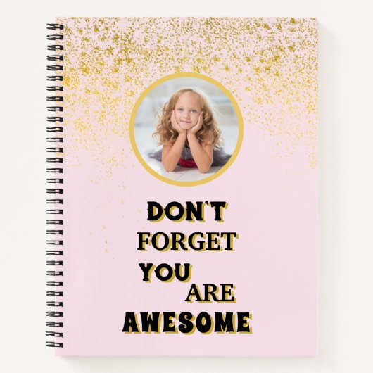 Vergeet niet dat je geweldige Sketchbook Notitiebo Notitieboek (Voorkant)