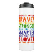 Vergeet niet dat je moedig, sterker, slimmer en li thermosbeker (Voorkant)