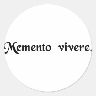 Vergeet niet dat je moet leven. ronde sticker