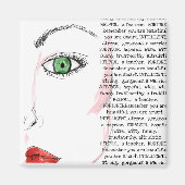 Vergeet niet dat je mooie vrouwen gezicht magneet (Voorkant)