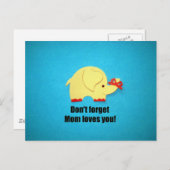 Vergeet niet dat mama van je houdt! briefkaart (Voorkant / Achterkant)