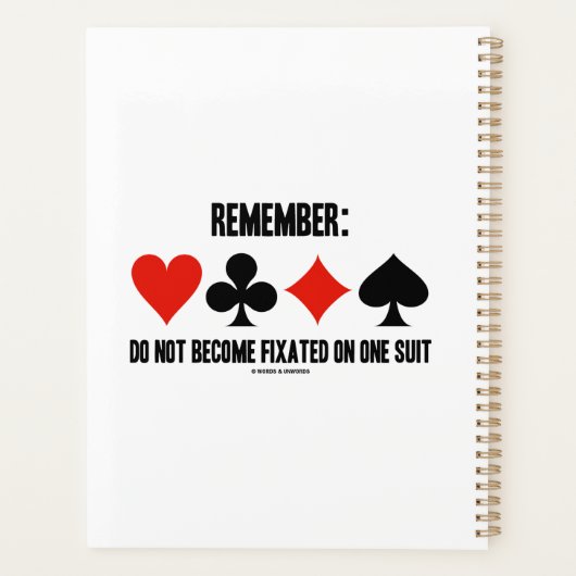 Vergeet niet dat u niet op één Suite Bridge hoeft  Planner (Achterkant)