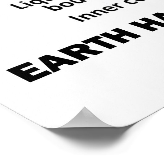 Vergeet niet: de aarde heeft veel discontinuïteit poster (Hoek)