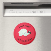 Vergeet niet de deur op slot te doen magneet (Insitu (Vaatwasser))